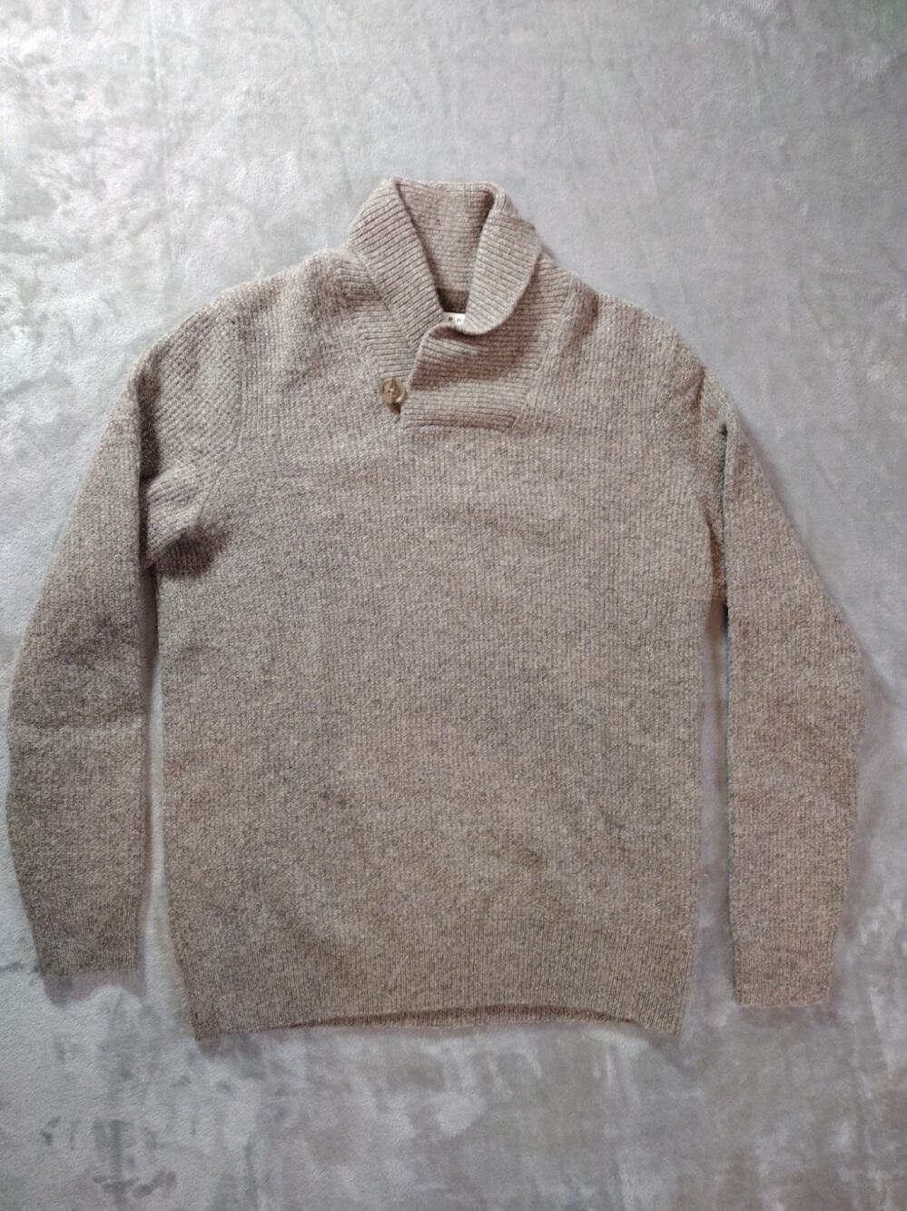 Joseph Abboud Sweater Mens S Gray Mock Neck Wool Blend Grandpa Academia Eclectic